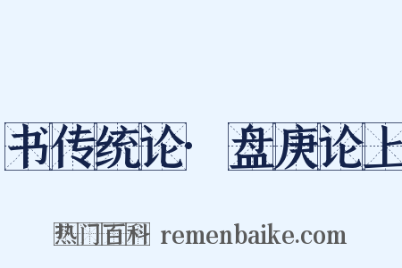 书传统论·盘庚论上是什么意思的图片